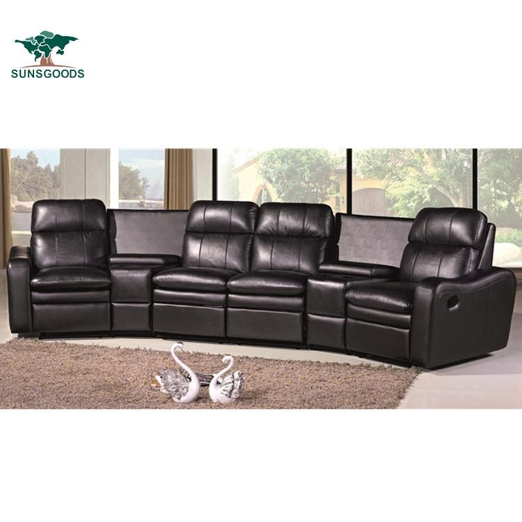 Best Selling Chairs Cinema Modern Designs 4 Seating Sofa Furniture