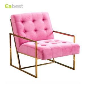 Modern Design Fabric Living Room Furniture Single Seat Pink Sofa