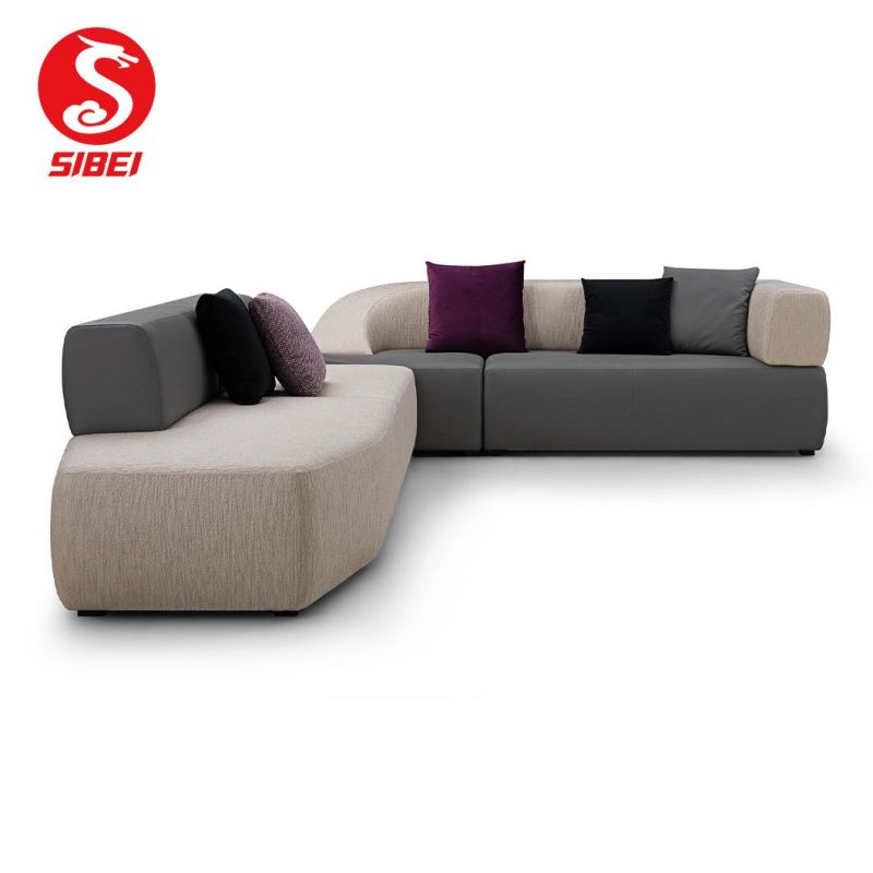 Customize L Shape Sectional Sofa Modern Living Room Velvet Sofa Living Room Design Fabric Sofa