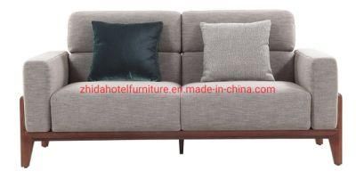 Living Room Villa Modern Wooden Legs Hotel Home Sofa