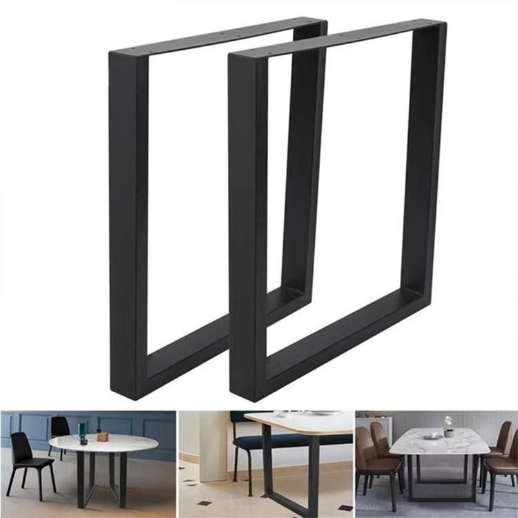 China Hot Selling High Quality Office Furniture Rectangular Black Metal Table Legs
