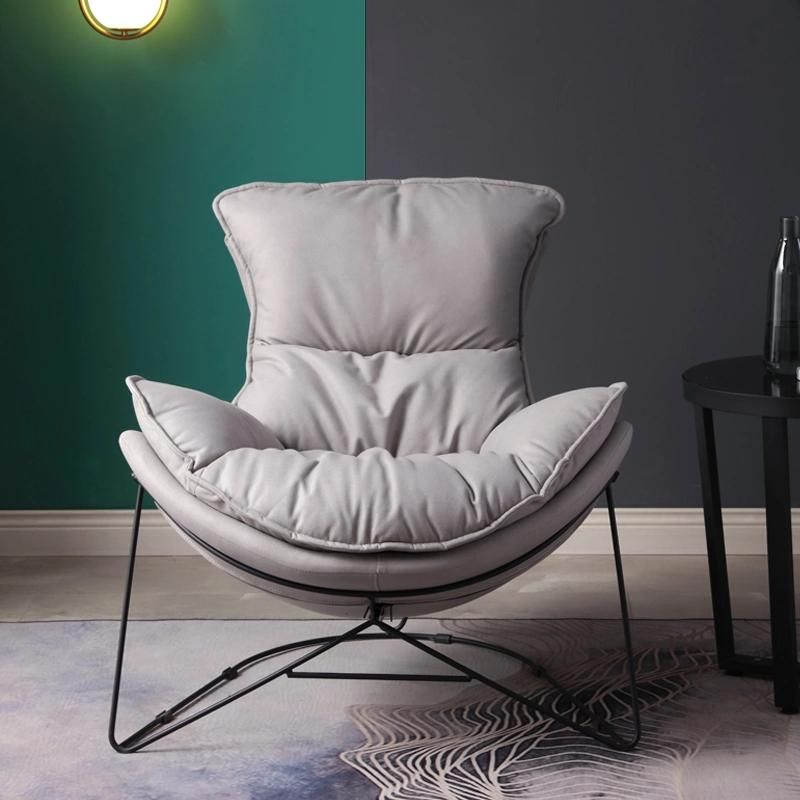 Italian Luxury Living Room Balcony Leisure Lazy Single Sofa Recliner Fabric