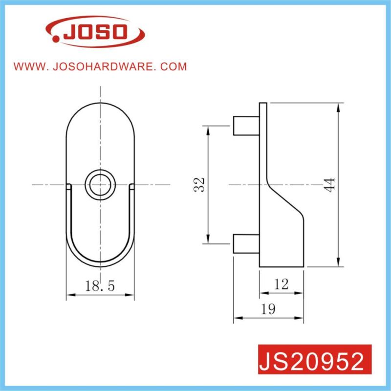 Oval Wardrobe Rail End Supports Rail Bracket for Bedroom