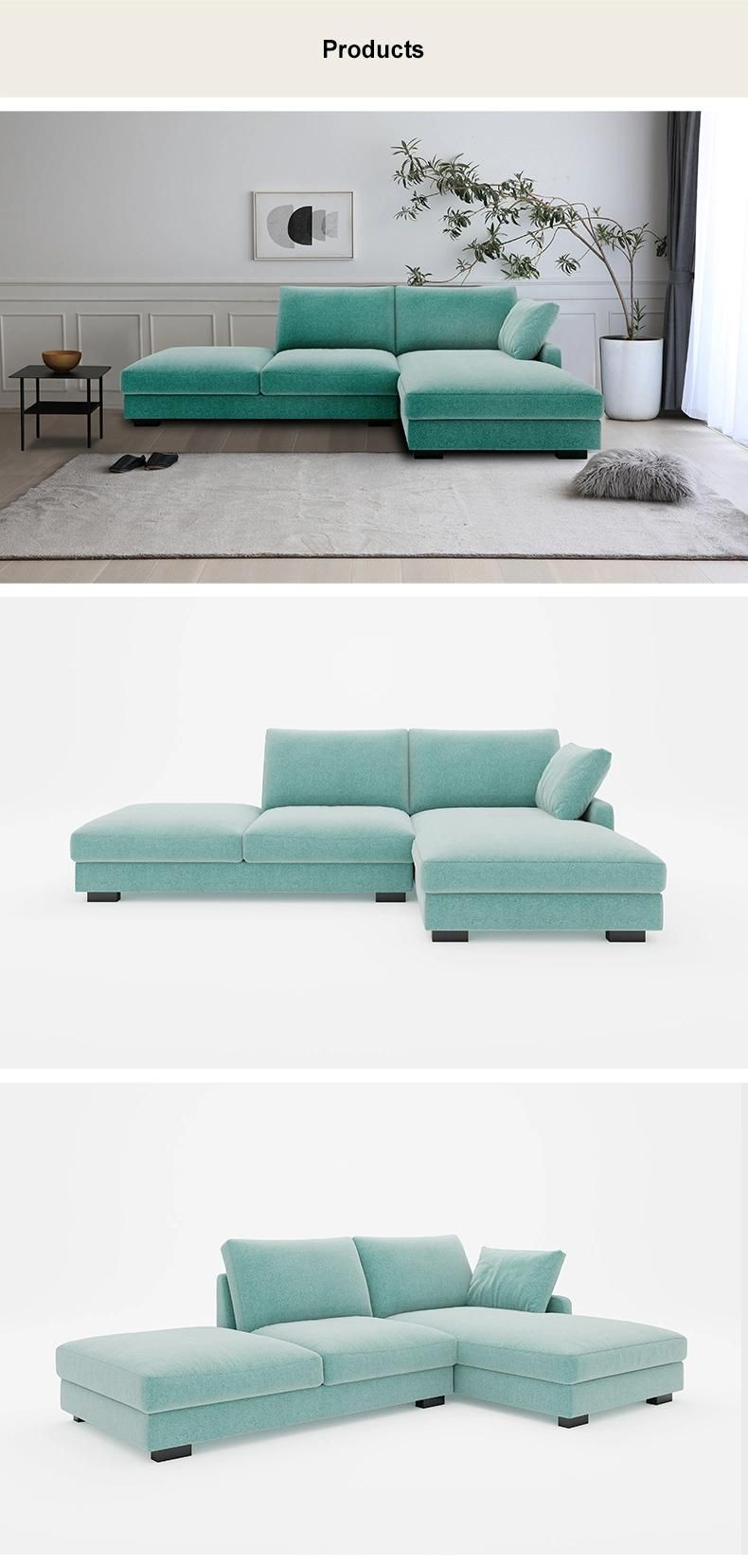 Fabric Living Room Modern Home Furniture Corner Sofa