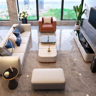 Modern Style Sectional Sofa Stainless Steel Frame Foshan Factory