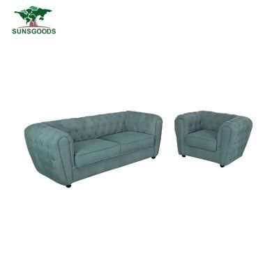 2020-2021 Popular Modern Style Good Quality Leisure Classic Chesterfield Genuine Leather Sofa Furniture Set