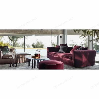 High-End Feather Down Filling Five Star Hotel Contemporary Sofas Couch Resort and Villa Use 3 Seater L Shape Sofa