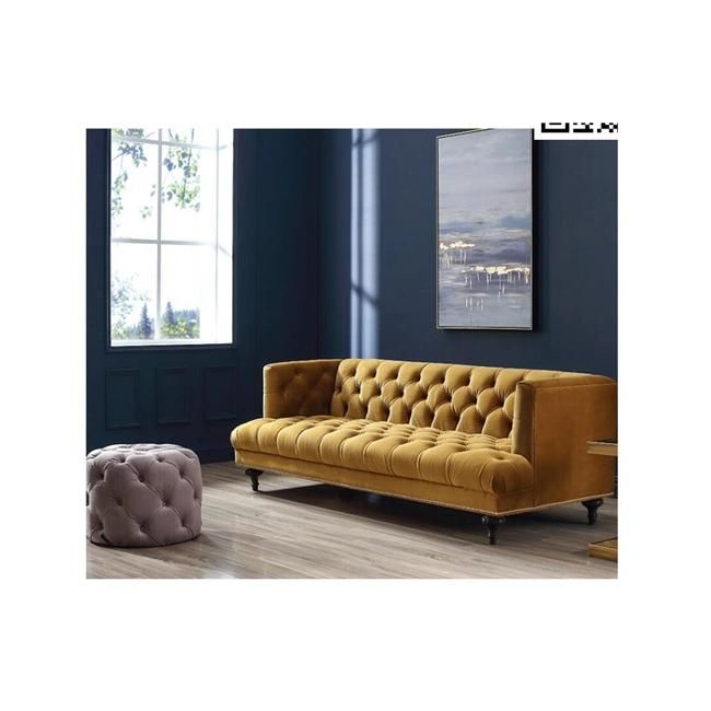 Velvet Tufted 3 Seats Sofa Sf-8b011-3#