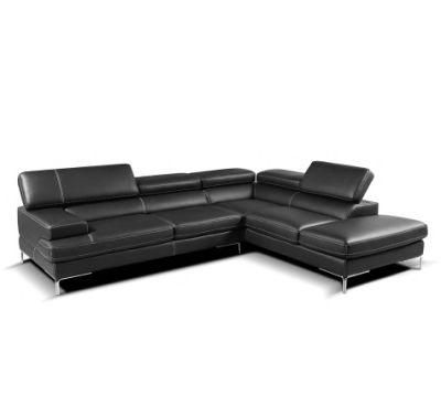 LED Light Leather Sofa U-Shape Sofa Home Furniture New Model Living Room Sofa European Furniture