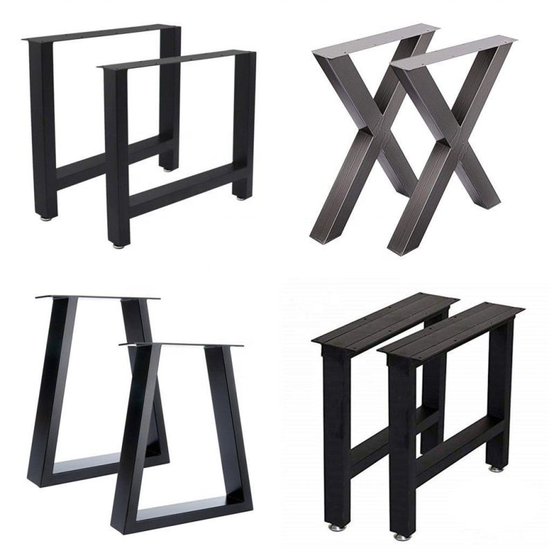 Custom Powder Coating Modern Dining X Shaped Metal Table Legs