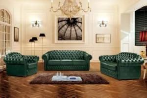 Luxury Italian Leather Antique Chesterfield Sofa Ms-24