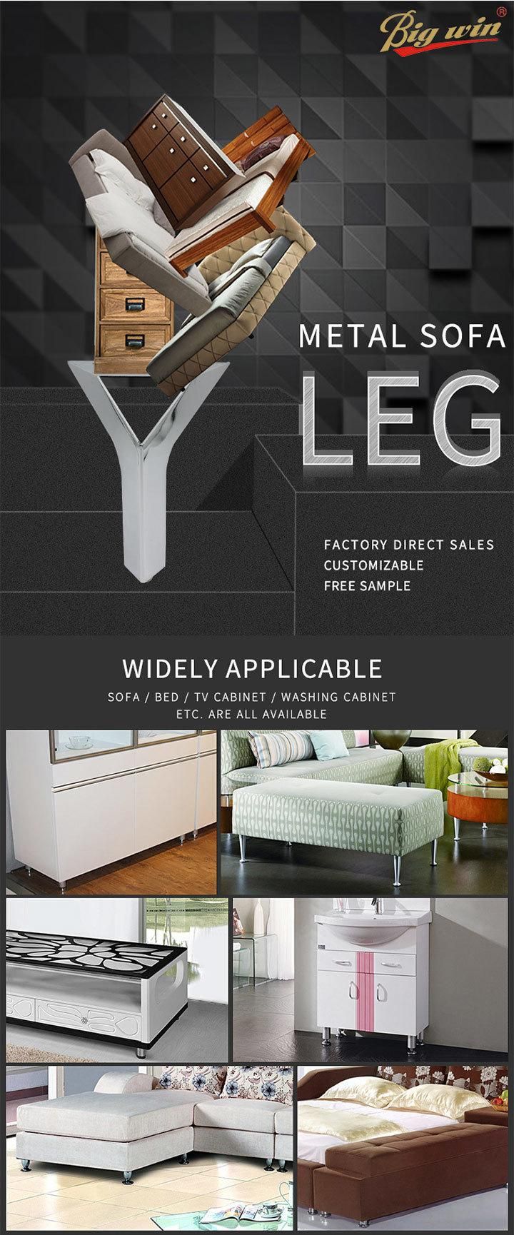 Contemporary Triangle Chrome Metal Furniture Sofa Legs