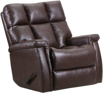 Home Furniture Manual Recliner Sofa Coffee Color Functional Single One Seat Sofa Living Room Sofa Office Chair Fashion Leather Sofa