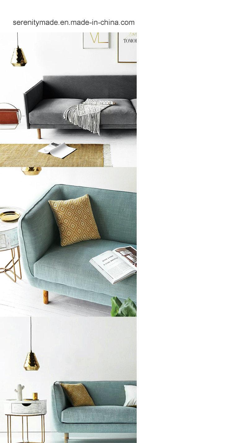 Modern Furniture Italian Elegant Leisure Velvet Upholstered Sofa with Cushion for Home