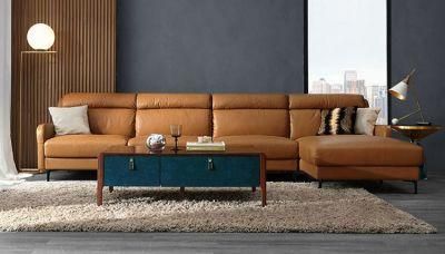 Living Room Modern Leather Sofa Top Layer Leather Italian Minimalist Sofa