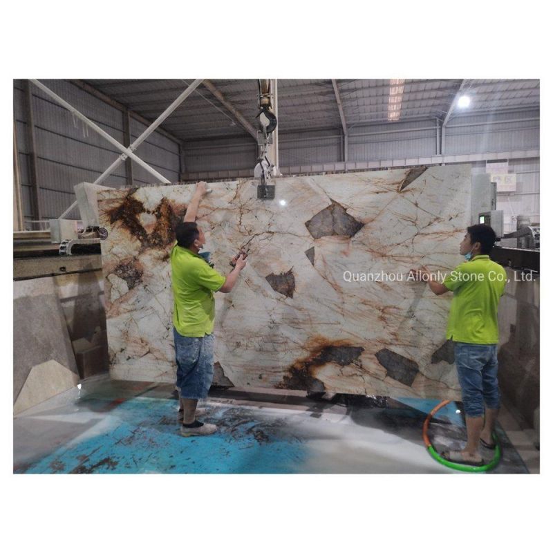 Custom Furniture Design Luxury Stone Deco Pandora Quartzite Marble Dining Table