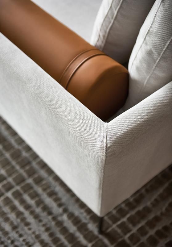 Zhida Modern Furniture Supplier Wholesale Villa Living Room Italian Design Sectional Couch Set Leather Armrest Fabric Modular Sofa