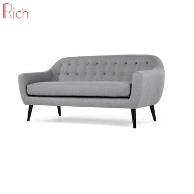New Design Modern Furniture Grey Fabric Loveseat Sofa