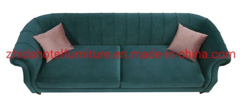 Modern Living Room Home Chesterifeld Fabric Luxurious Wood Frame Sofa