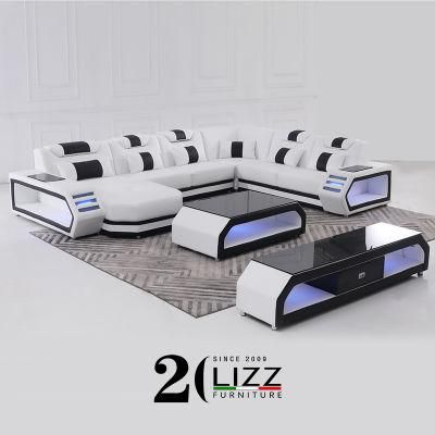 U Shape LED Modern Home Furniture Sofa Group