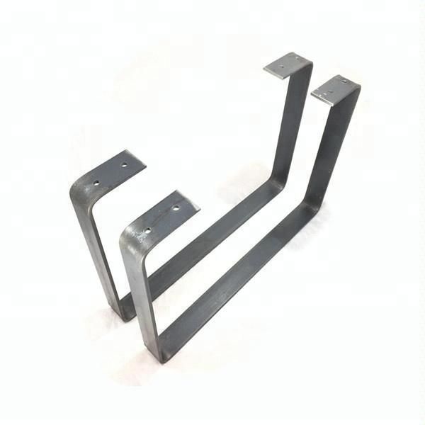 U-Shaped Carbon Steel Black Powder Coating Bending Metal Table Legs