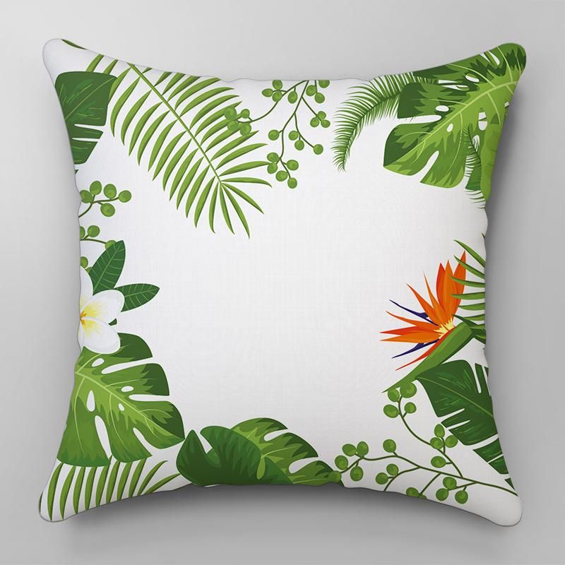 Flower Cushion Flower Pillow Green Plant Cushion Spring Throw Pillows Plush Pillow Sofa Seat Cushions Green Throw Pillows