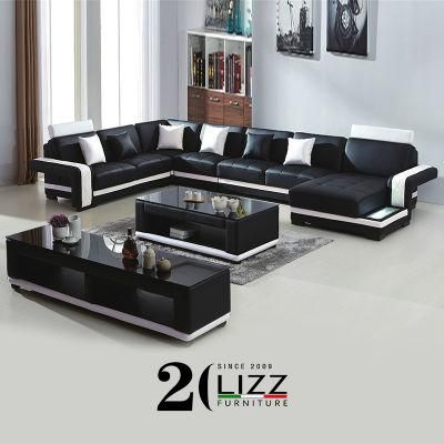 China Manufacturer Home Furniture Lounge Luxury High Quality Sectional Leather Couch