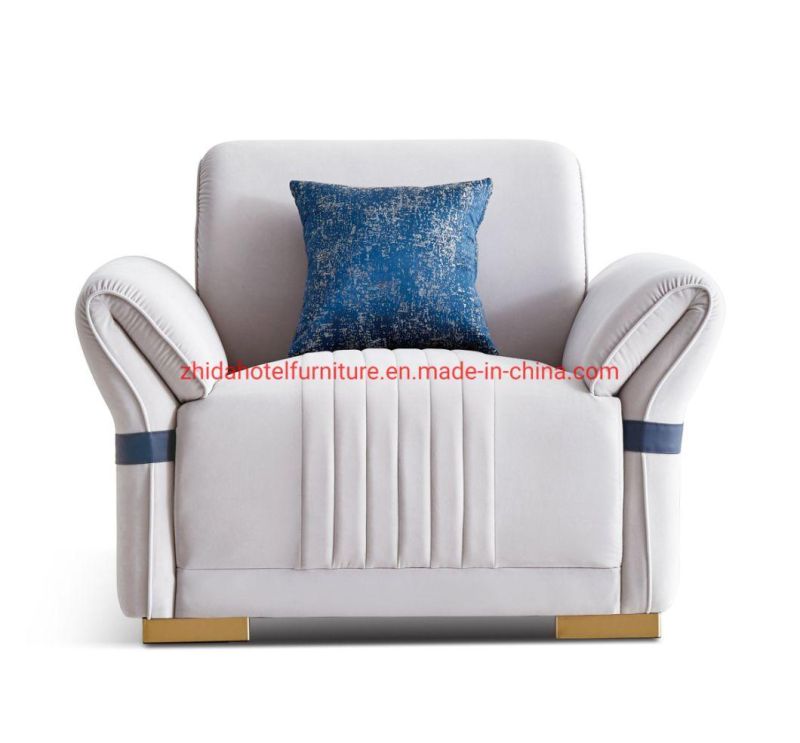 Zhida Hotel Furniture Luxury Lobby Reception Living Room Velvet Sofa