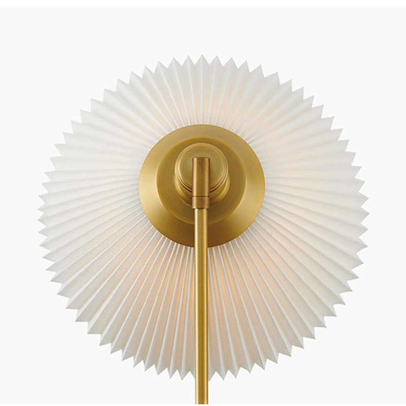 Nordic Floor Lamp Retro Sofa Side Bedside Pleated Vertical Desk Light