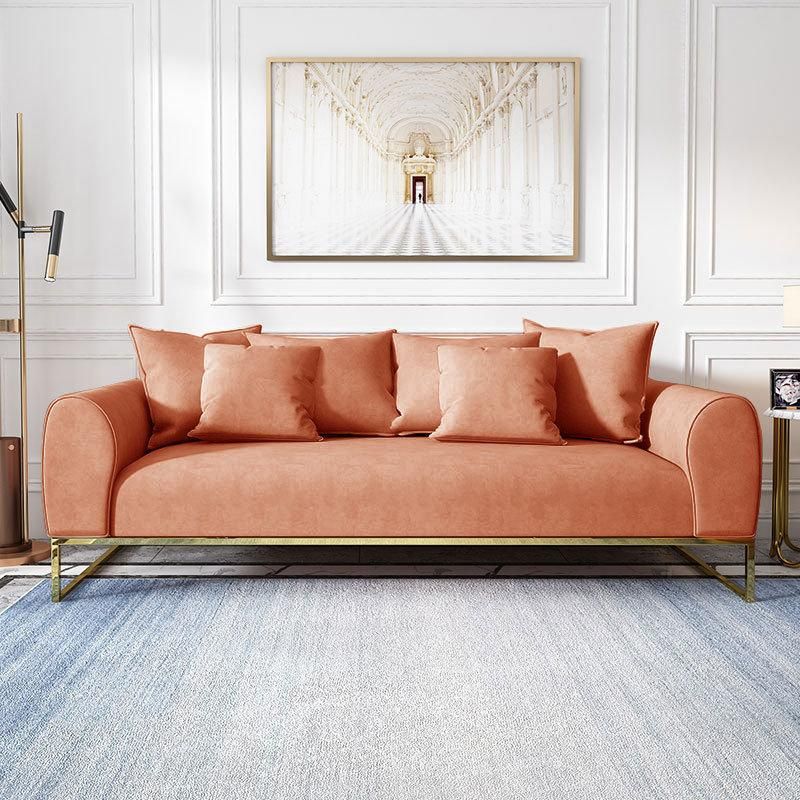 Living Room Furniture Thick Armrest Stable Metal Leg Sofa Sets