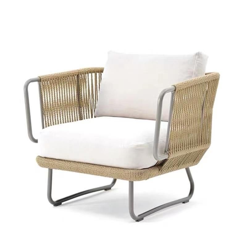 Nordic Outdoor Sofa Table Chair Rattan Chair Combination Courtyard Villa Balcony Living Room Hotel Leisure Rattan Furniture