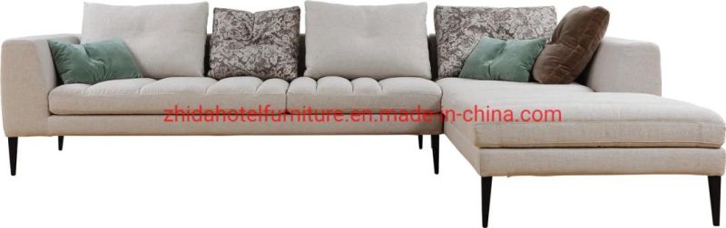 L Shape Fabric Living Room Sectional Modern Sofa