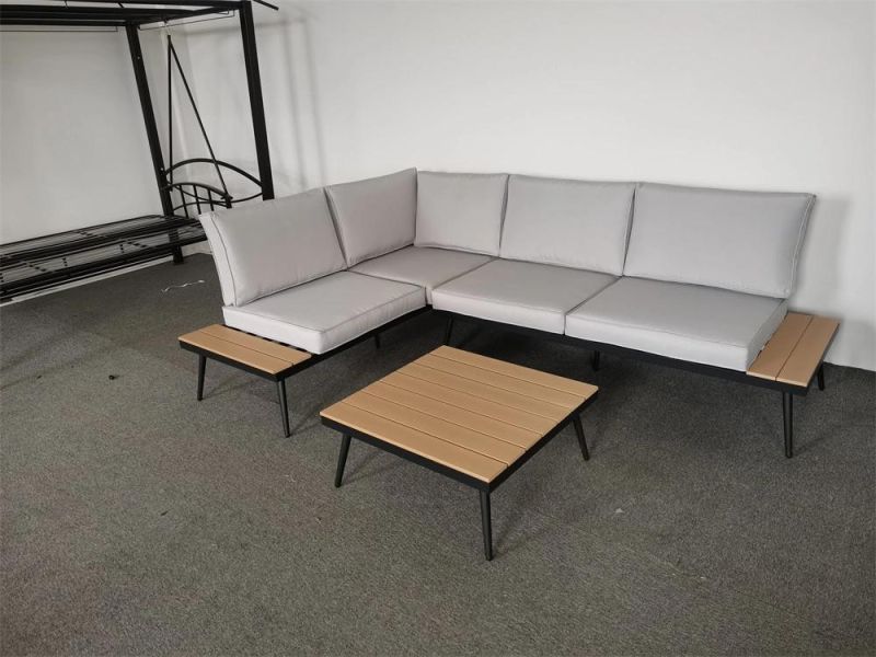 3PCS Alumi Sofa Set Garden L Shape Pario Sofa
