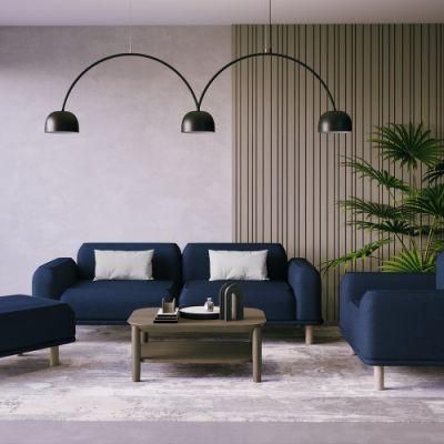 China Sponge with Armrest Ottoman Leisure Design Modular Factory Furniture Fabric Sofa