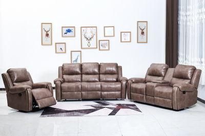 Fabric Reclining Sofa with Nail Arm for Living Room Furniture