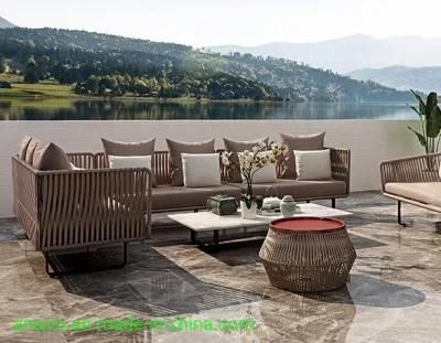 Outdoor Sofa Courtyard Terrace Balcony Three People Leisure Living Room Combination Outdoor Rattan Chair Rattan Sofa Waterproof and Sunscreen