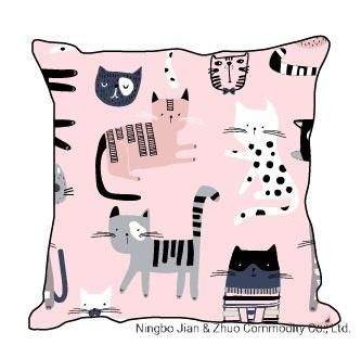 Custom Printing Pink Animal Polyester Cushion Pillow Household Textiles