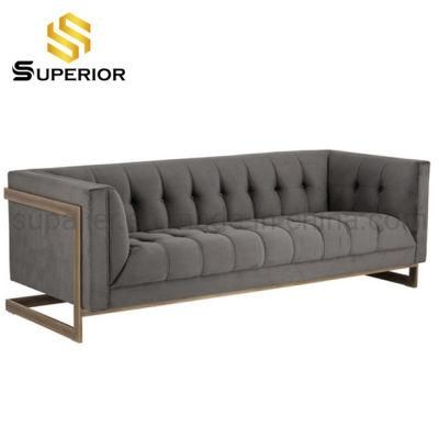 Hot Sale Nordic Style Home Furniture Grey Fabric Leisure Sofa