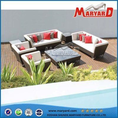 Outdoor Patio Furniture Round Wicker Synthetic Rattan Sofa Patio Rattan Sofa Set