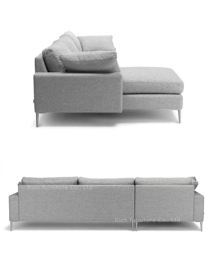 Living Room Furniture Couch Italy Modern Sofa Reclining Sectional Fabric L Shaped Corner Sofa