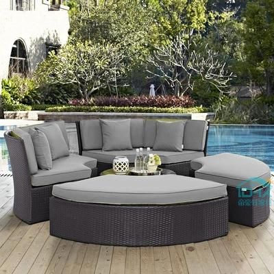 Outdoor Rattan Bed, Outdoor Sofa Bed, Outdoor Leisure Round Bed Swimming Courtyard