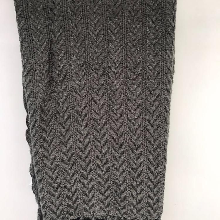 Luxury Soft Solid Color Sofa Crochet Acrylic Blanket
