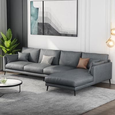 Home Furniture Luxury Comfortable Sofa Living Room Sofa Hight Arm Three Seat Grey Fabric Sofa
