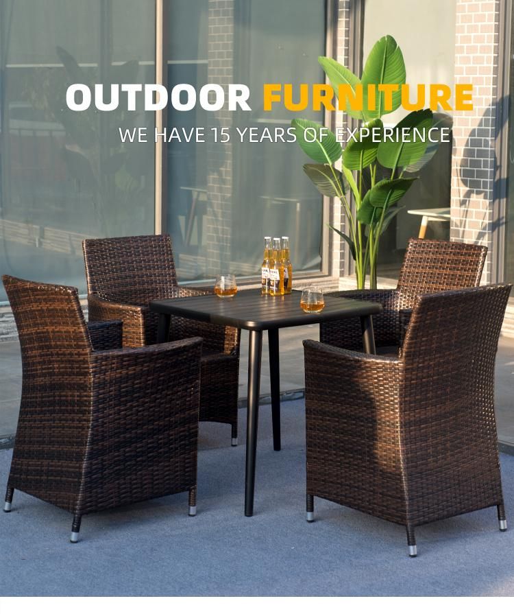 Luxury Minimalist Design Rattan Armchair Sofa Outdoor Furniture/Waterproof and Sunscreen