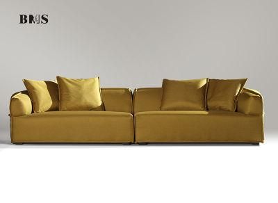 Modern Leisure Living Room Ginger Color European Style Sofa