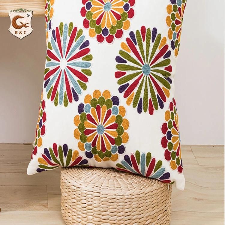 45X45 Wholesalers Ethnic Decorative High Chair Embroidery Cushion Cover for Sofa Couch Chair