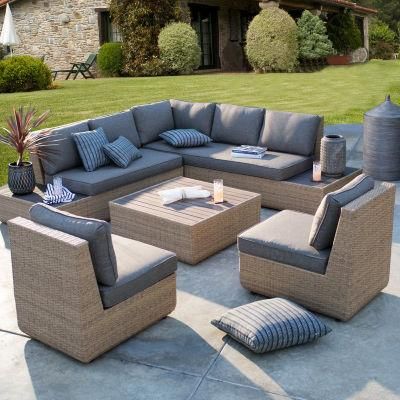 Outdoor Rattan Sofa Sun Room Garden Terrace Furniture Combination