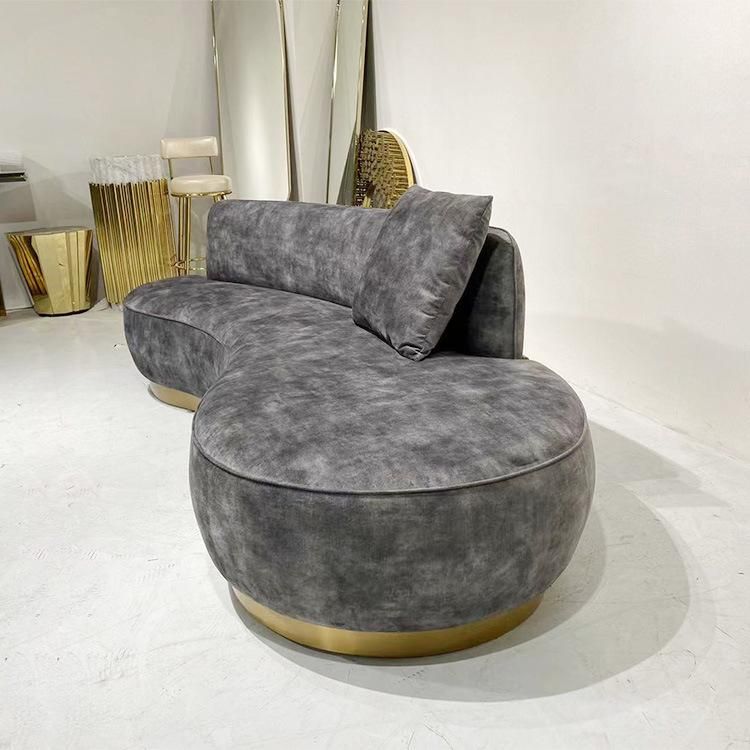 Modern Italian Style Interior Living Room Leisure Sofas Hotel Fabric Couch Sofa Set Furniture