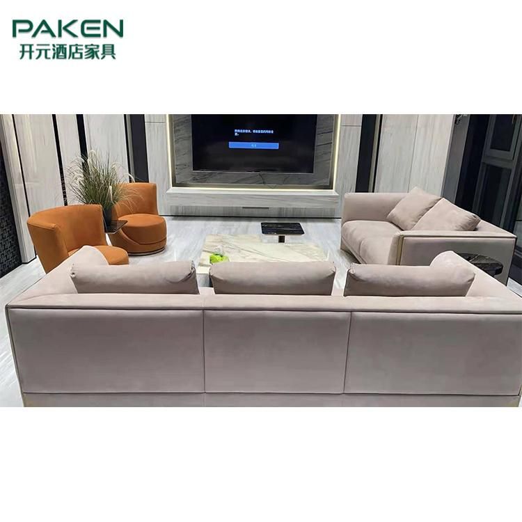 Modern Luxury Living Sofa Set Nubuck Leather Italy Design Sofa