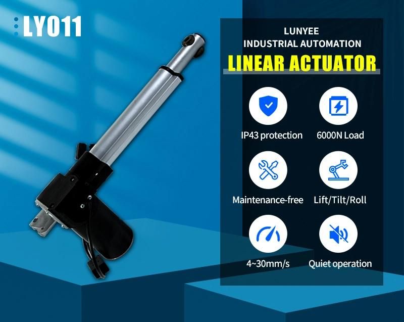 Chinese Manufacturer Universal 1000mm 6000n 12V 24volt Telescoping Recliner Chair Sofa Electric Parts Linear Actuator